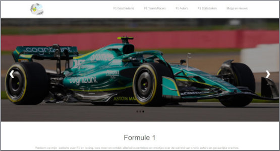 Een Temphalla website voor F1-Pitstop over Formule 1