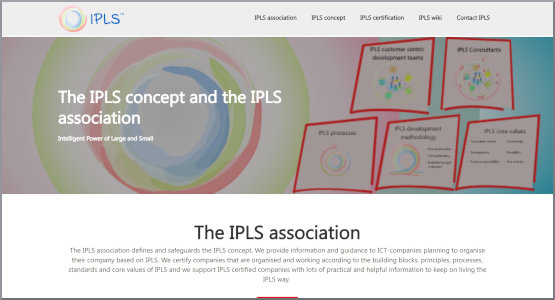 Een Temphalla website ondersteunt de werking van de IPLS association